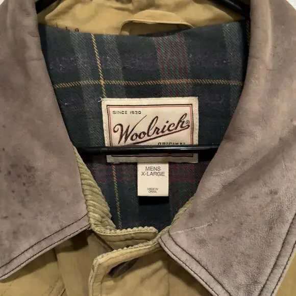 Vintage 90s Woolrich Blanket Plaid‎ Lined Designer Brown Chore Jacket Size XL - Picture 6 of 6